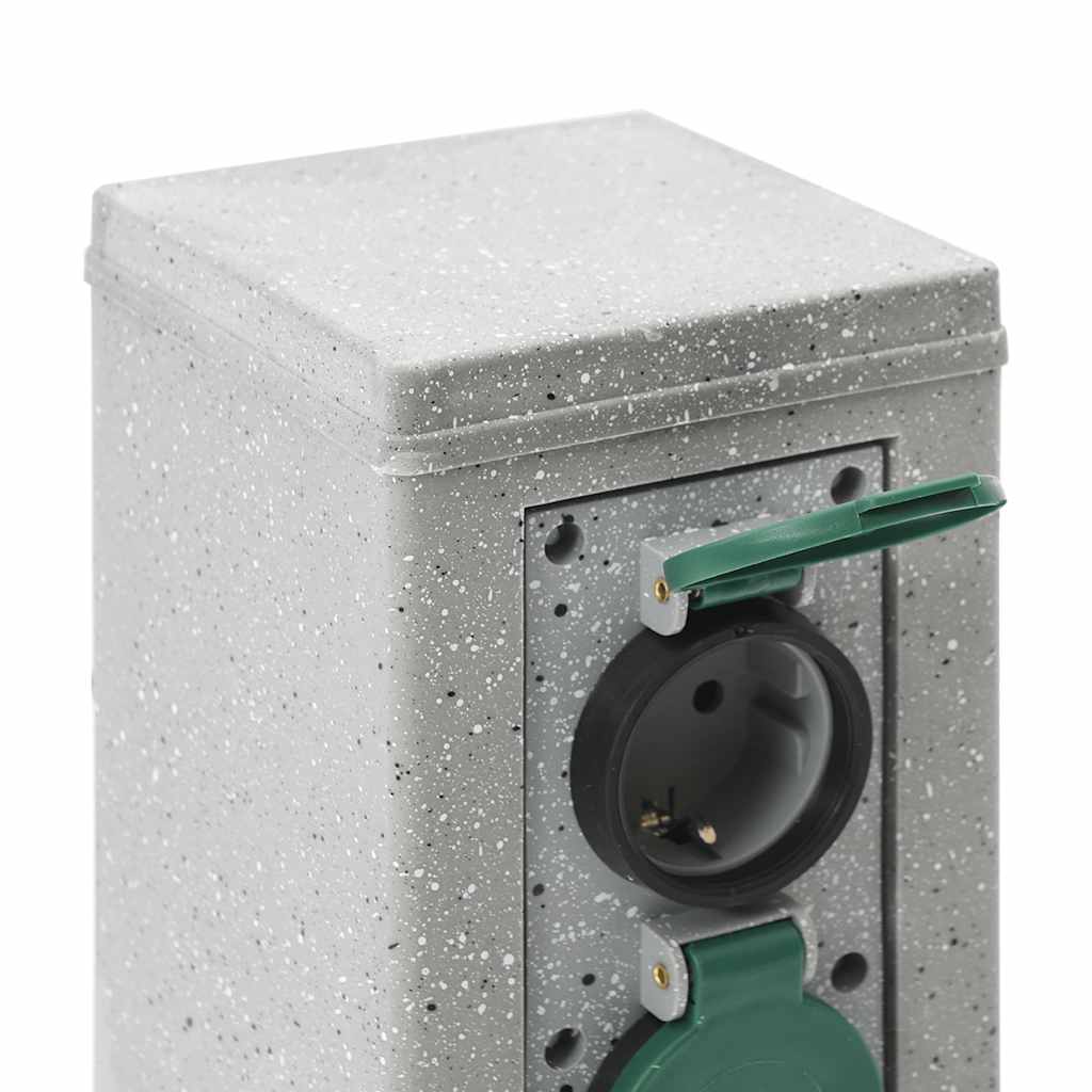 Πρίζα Εξ. Χώρου Ακίδα 4 Εξόδων Γκρι Όψη Πέτρας 16x16x29,5 εκ.