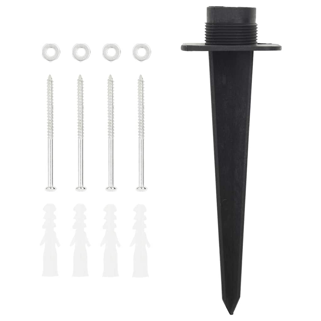 Πρίζα Εξ. Χώρου Ακίδα 4 Εξόδων Γκρι Όψη Πέτρας 16x16x29,5 εκ.