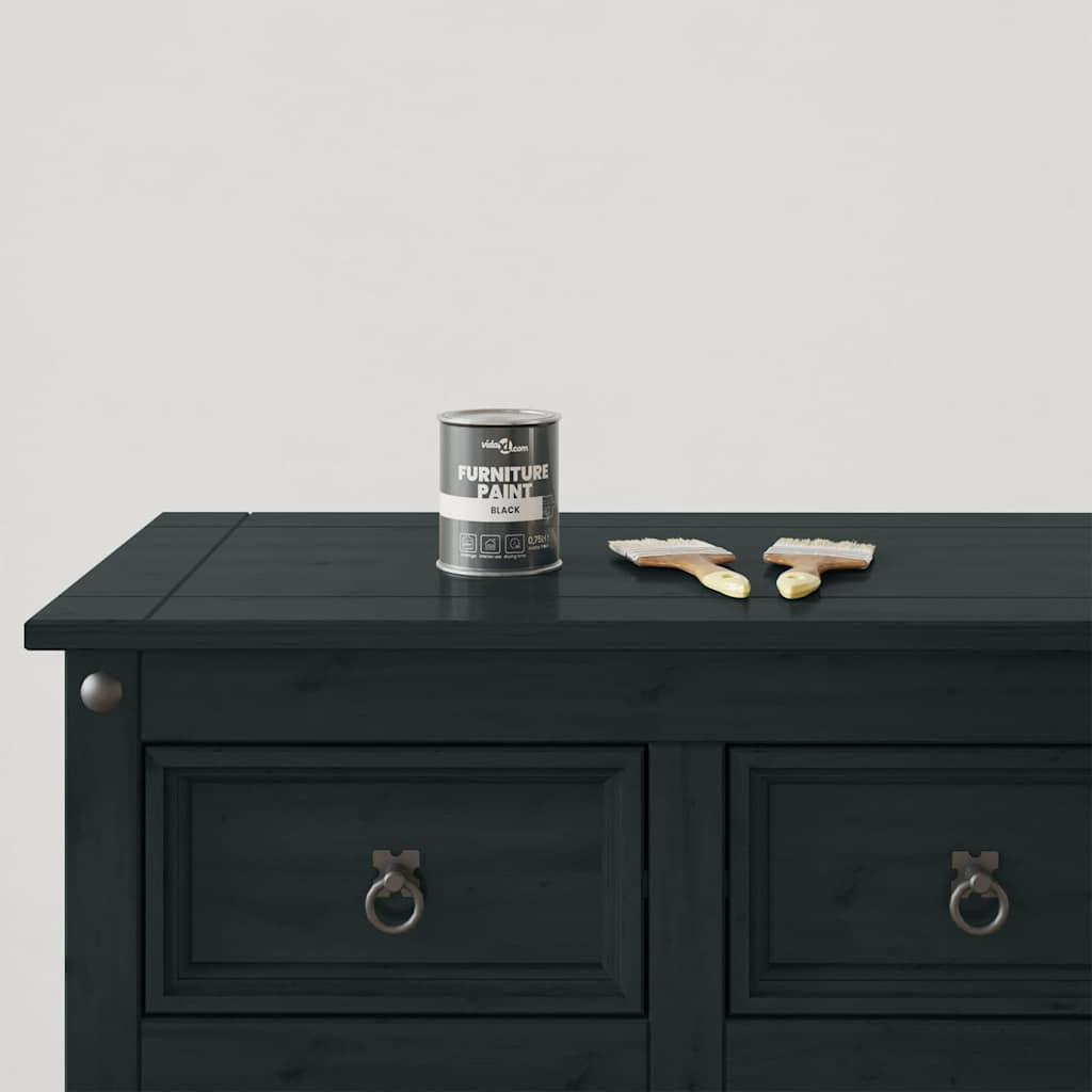 Βαφή επίπλων Μαύρο 0,75 L Εκτύπωση τοίχου