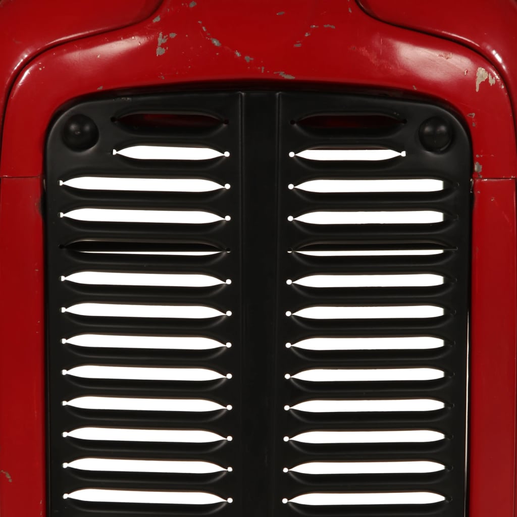 Τραπέζι Μπαρ Τρακτέρ Κόκκινο/Καφέ 55x120x107 εκ. Μασίφ Μάνγκο