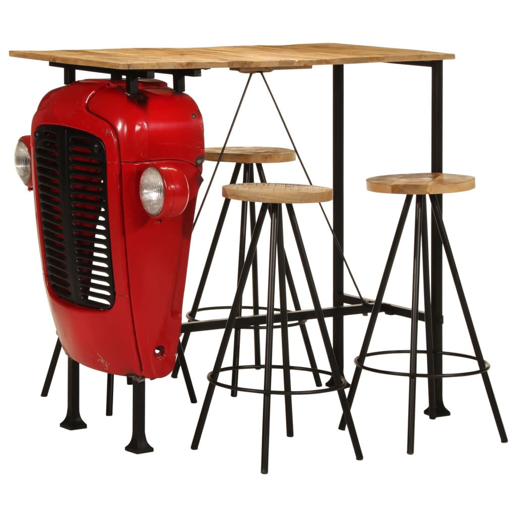 Σετ Μπαρ 5 Τεμαχίων από Μασίφ Ξύλο Μάνγκο