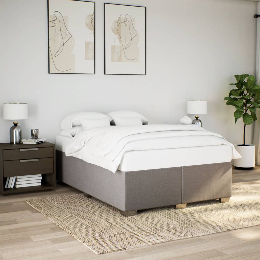 Σκελετός Κρεβατιού Χωρίς Στρώμα Taupe 160x200 εκ. Υφασμάτινο