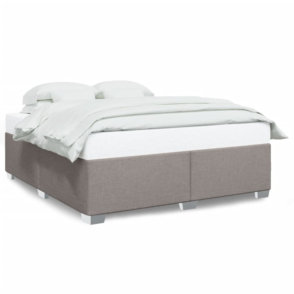 Σκελετός Κρεβατιού Χωρίς Στρώμα Taupe 200x200 εκ.Υφασμάτινο