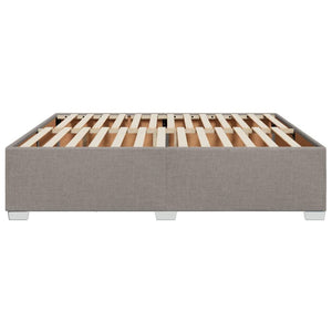 Σκελετός Κρεβατιού Χωρίς Στρώμα Taupe 200x200 εκ.Υφασμάτινο