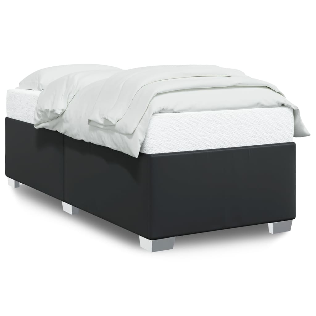 Πλαίσιο Κρεβατιού Μαύρο 90x200 εκ. από Συνθετικό Δέρμα