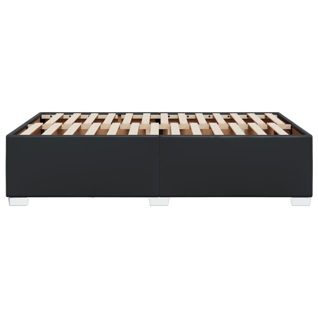 Σκελετός Κρεβατιού Χωρίς Στρώμα Μαύρο 120x190 εκ.Συνθ. Δέρμα