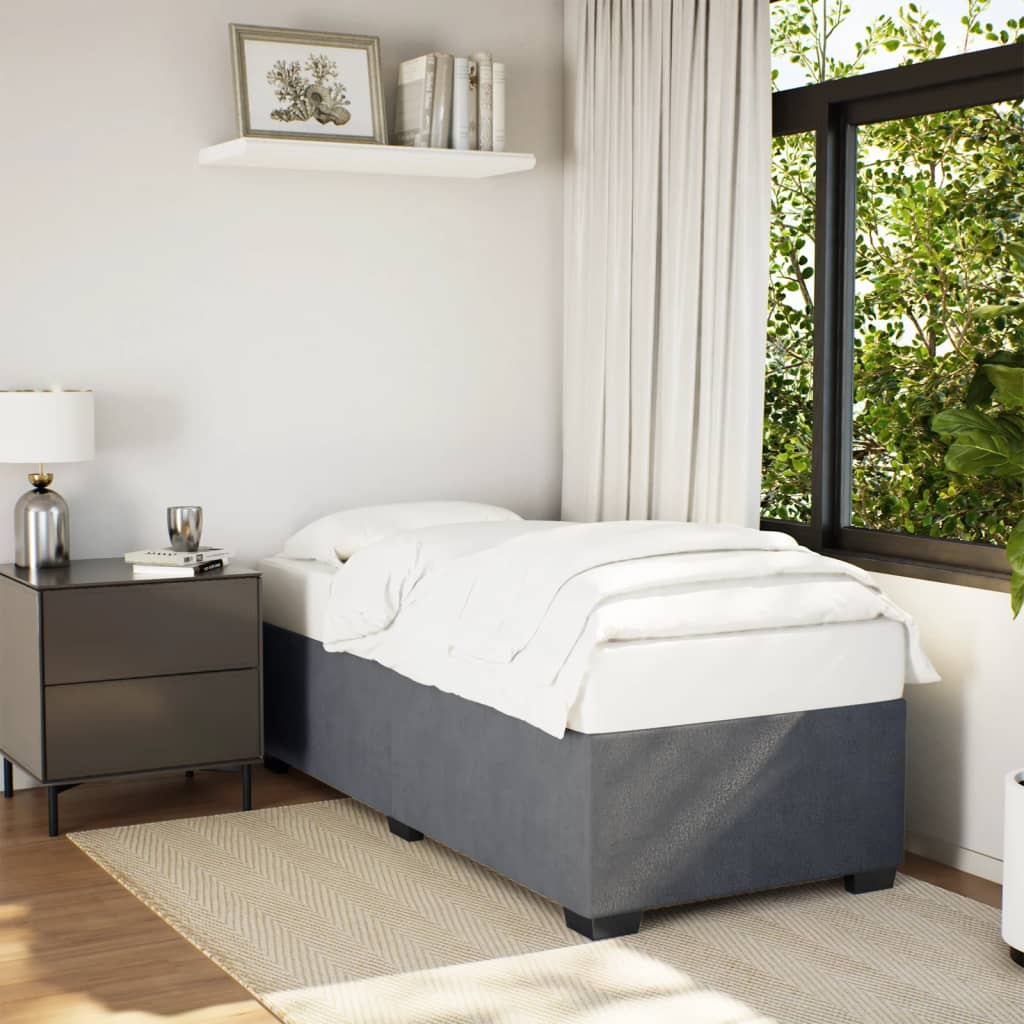 Σκελετός Κρεβατιού Χωρίς Στρώμα Σκ. Γκρι 100x200 εκ. Βελούδινο
