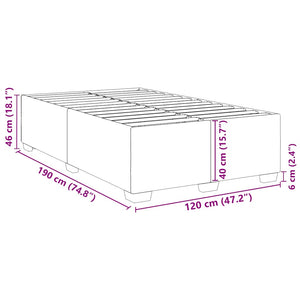 Πλαίσιο Κρεβατιού χωρίς στρώμα Πράσινο 120x190εκ. Βελούδινο