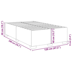 Σκελετός Κρεβατιού Χωρίς Στρώμα Μαύρο 120x200 εκ. Βελούδινο