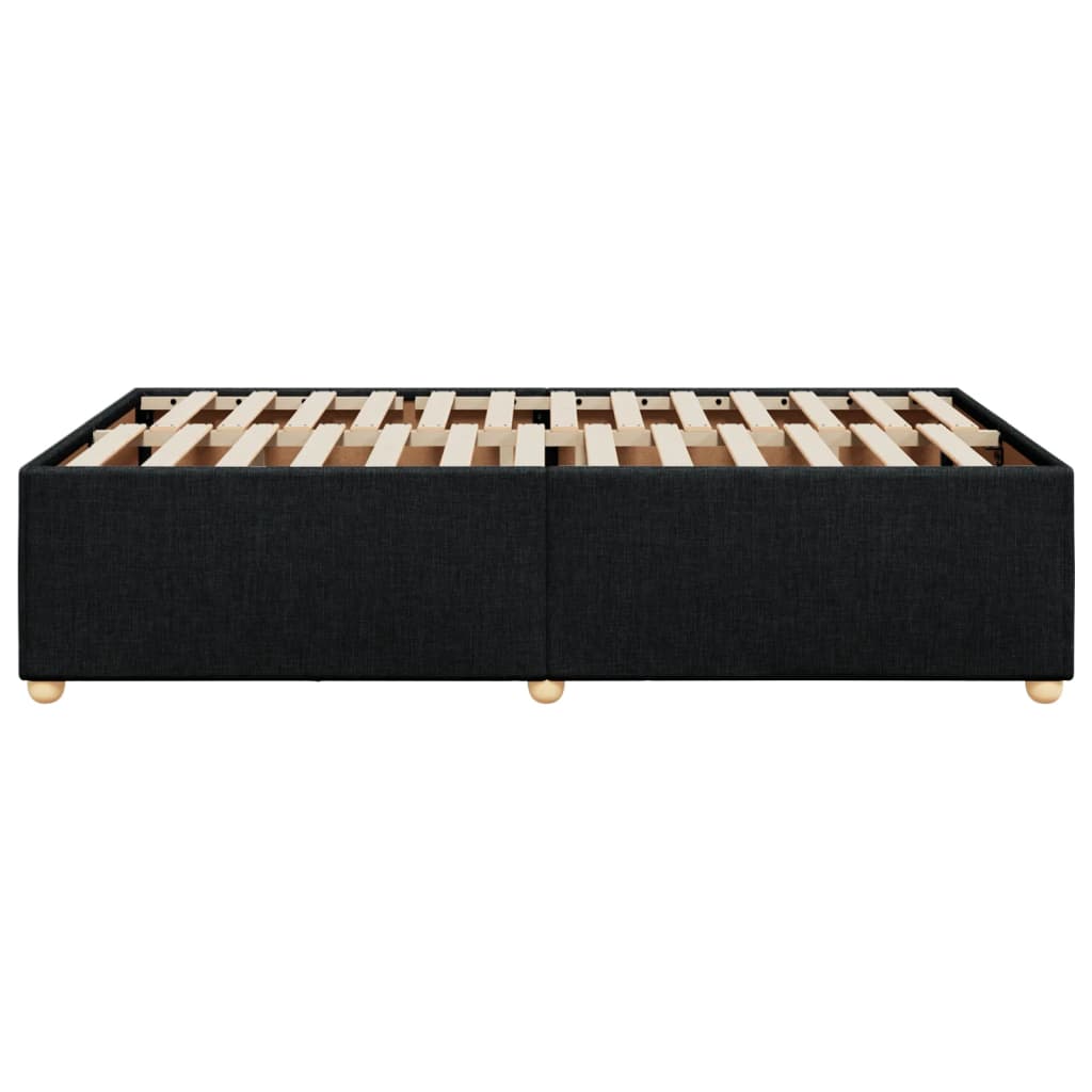 Πλαίσιο Κρεβατιού χωρίς στρώμα Μαύρο 120x190 εκ. Υφασμάτινο