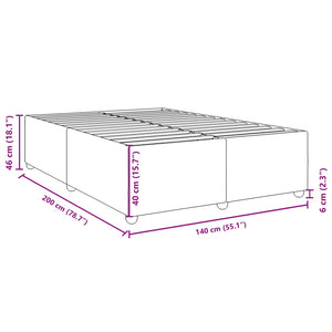 Σκελετός Κρεβατιού Χωρίς Στρώμα Γκρι 140x200 εκ.Υφασμάτινο
