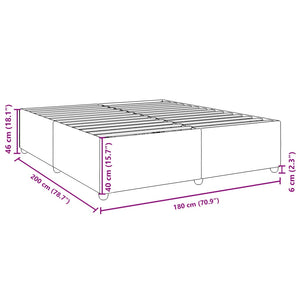 Σκελετός Κρεβατιού Χωρίς Στρώμα Taupe 180x200 εκ. Υφασμάτινο