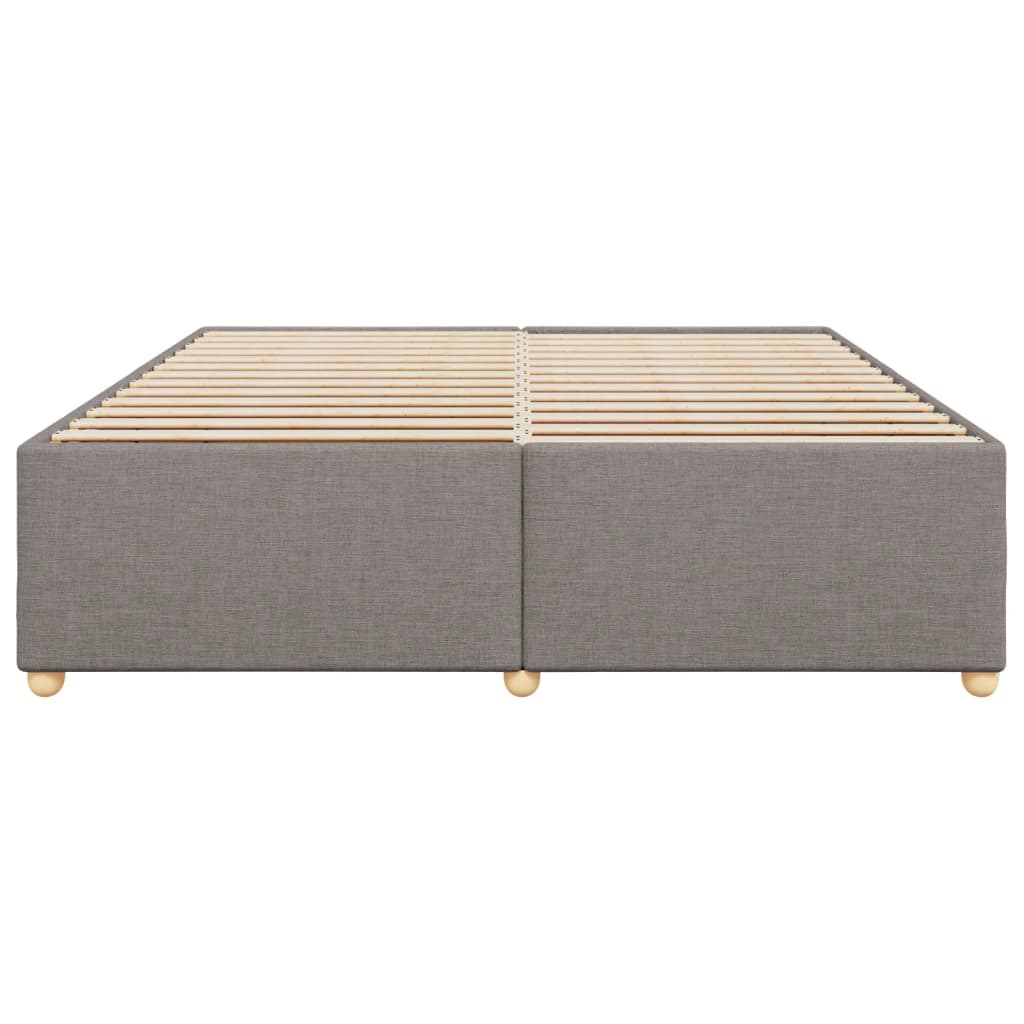 Σκελετός Κρεβατιού Χωρίς Στρώμα Taupe 200x200 εκ.Υφασμάτινο