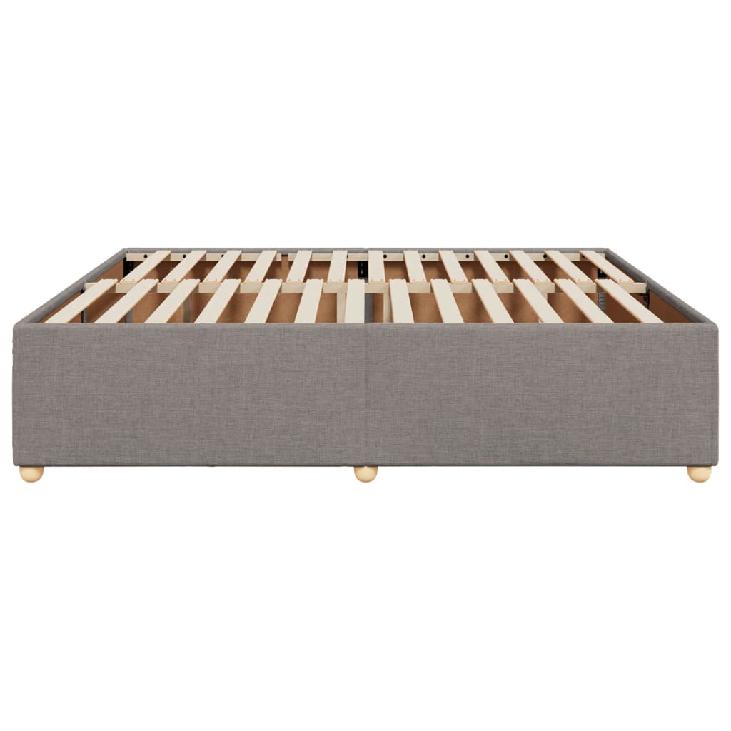 Σκελετός Κρεβατιού Χωρίς Στρώμα Taupe 200x200 εκ.Υφασμάτινο