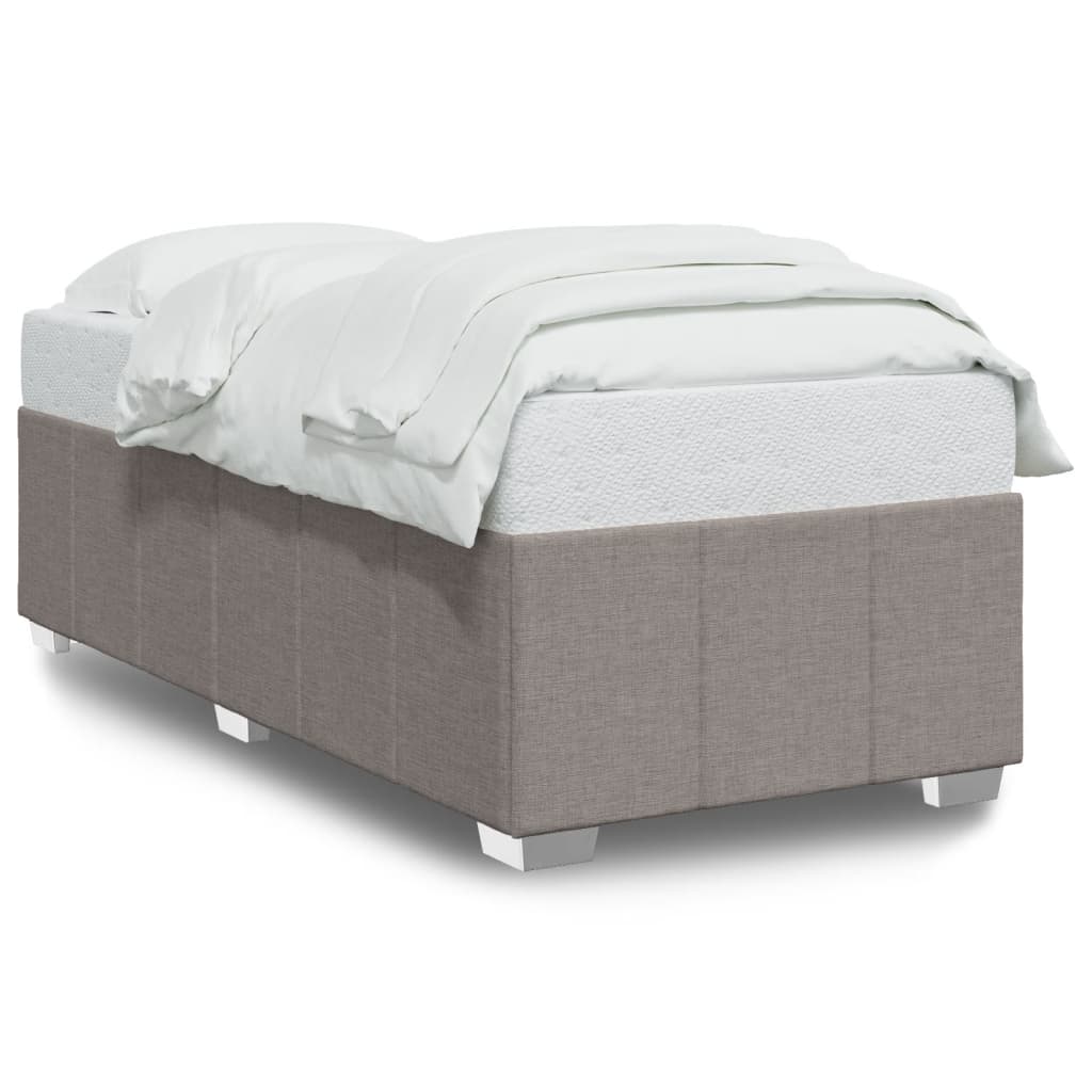 Σκελετός Κρεβατιού Χωρίς Στρώμα Taupe 90x190 εκ. Υφασμάτινο - Pakobazaar