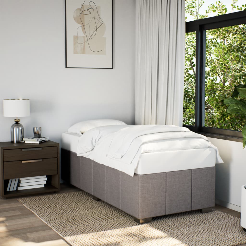 Σκελετός Κρεβατιού Χωρίς Στρώμα Taupe 90x200 εκ. Υφασμάτινο - Pakobazaar