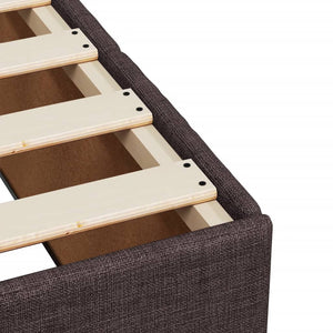 Πλαίσιο Κρεβατιού χωρίς στρώμα Σκούρο Καφέ 120x190εκ Υφασμάτινο - Pakobazaar