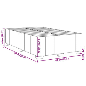 Πλαίσιο Κρεβατιού χωρίς στρώμα Κρέμα 120x190 εκ. Υφασμάτινο - Pakobazaar