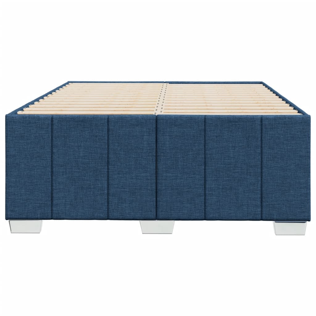 Πλαίσιο κρεβατιού χωρίς στρώμα μπλε 120x200cm ύφασμα