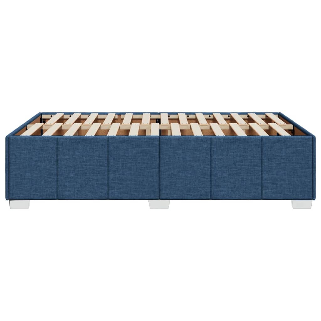 Πλαίσιο κρεβατιού χωρίς στρώμα μπλε 120x200cm ύφασμα