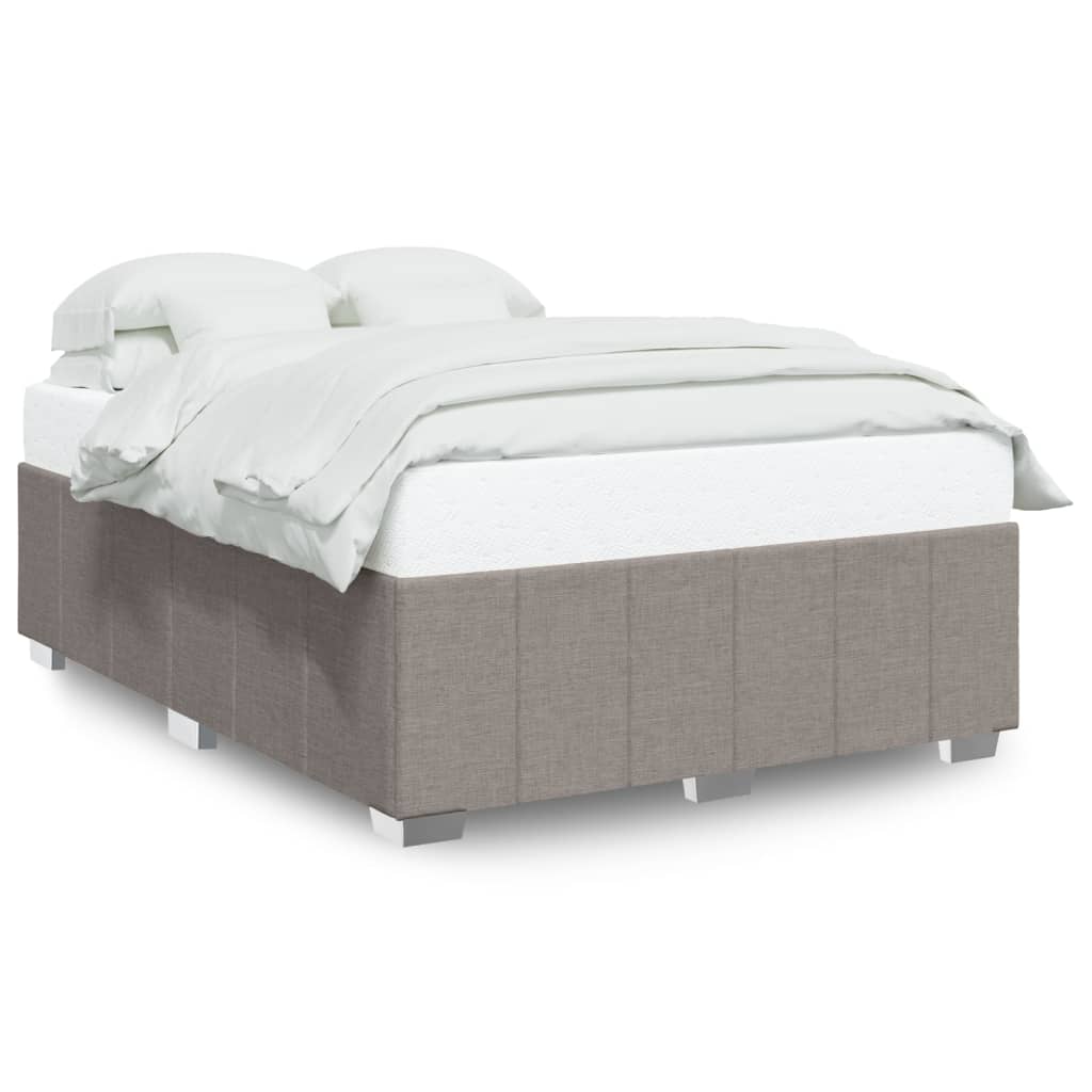 Σκελετός Κρεβατιού Χωρίς Στρώμα Taupe 140x190 εκ. Υφασμάτινο - Pakobazaar