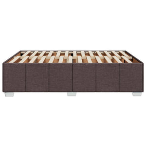 Σκελετός Κρεβατιού Χωρίς Στρώμα Σκ. Καφέ 160x200 εκ. Υφασμάτινο - Pakobazaar