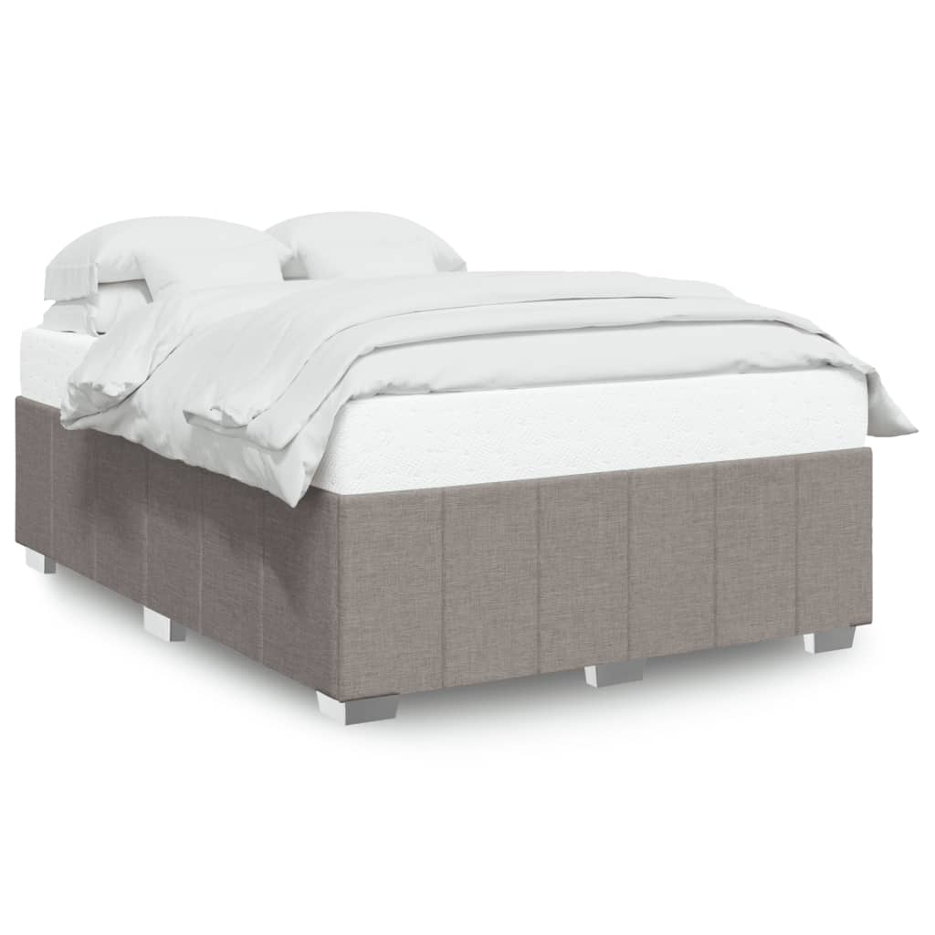 Σκελετός Κρεβατιού Χωρίς Στρώμα Taupe 160x200 εκ. Υφασμάτινο - Pakobazaar