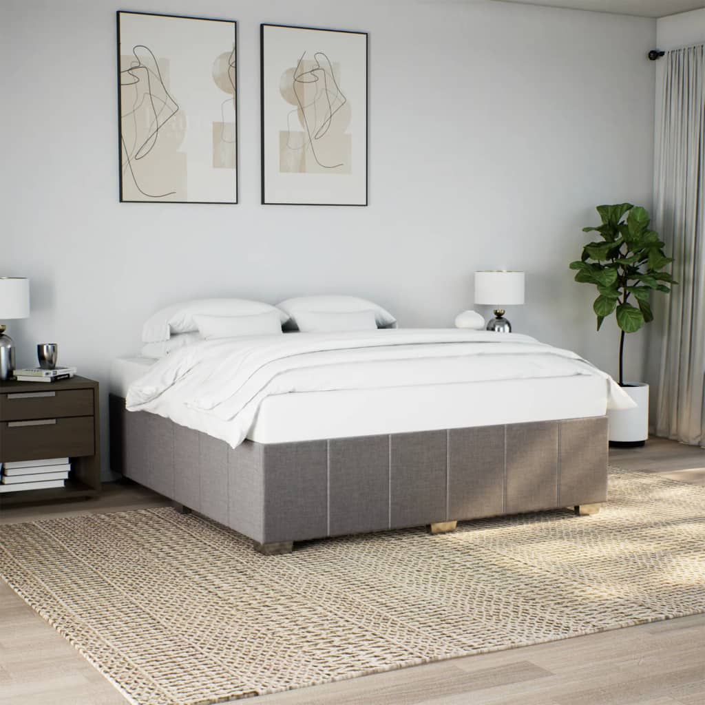 Σκελετός Κρεβατιού Χωρίς Στρώμα Taupe 180x200 εκ. Υφασμάτινο