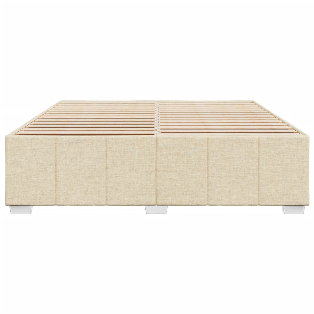 Σκελετός Κρεβατιού Χωρίς Στρώμα Κρεμ 180x200 εκ. Υφασμάτινο