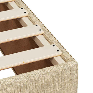 Πλαίσιο κρεβατιού χωρίς στρώμα Κρέμα 80x200 cm Ύφασμα