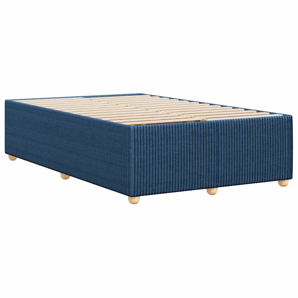 Πλαίσιο κρεβατιού χωρίς στρώμα μπλε 120x200cm ύφασμα