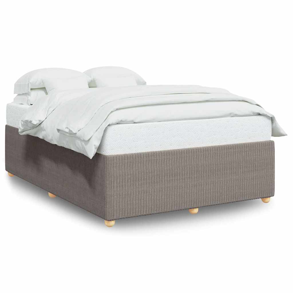 Σκελετός Κρεβατιού Χωρίς Στρώμα Taupe 140x200 εκ. Υφασμάτινο - Pakobazaar