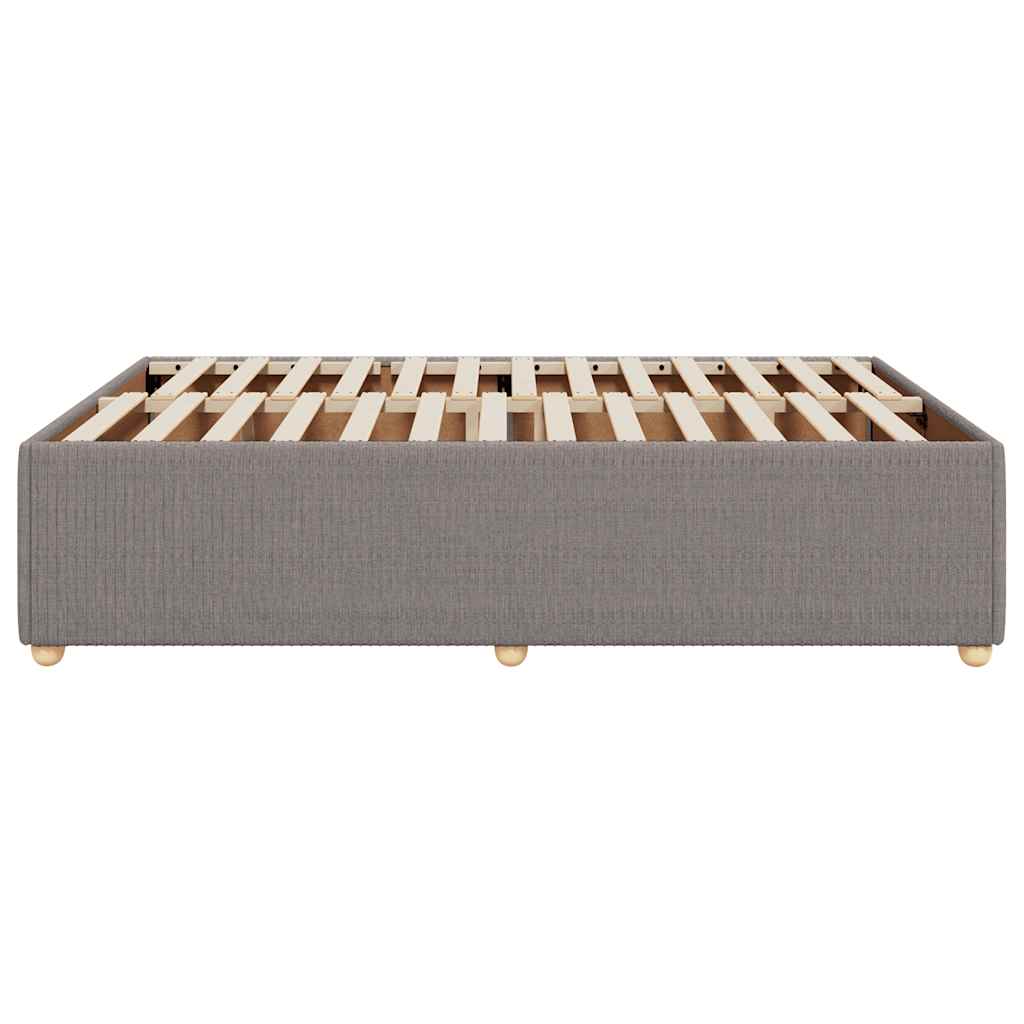Σκελετός Κρεβατιού Χωρίς Στρώμα Taupe 140x200 εκ. Υφασμάτινο - Pakobazaar