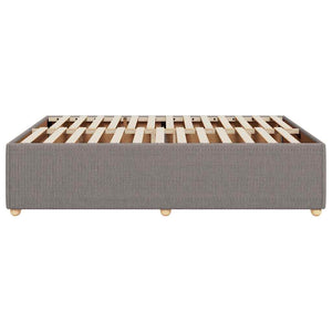 Σκελετός Κρεβατιού Χωρίς Στρώμα Taupe 140x200 εκ. Υφασμάτινο - Pakobazaar