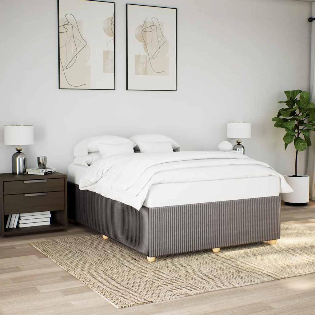 Σκελετός Κρεβατιού Χωρίς Στρώμα Taupe 140x200 εκ. Υφασμάτινο - Pakobazaar