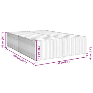 Σκελετός Κρεβατιού Χωρίς Στρώμα Taupe 160x200 εκ. Υφασμάτινο - Pakobazaar