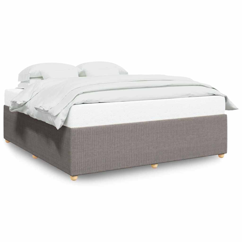 Σκελετός Κρεβατιού Χωρίς Στρώμα Taupe 200x200 εκ.Υφασμάτινο