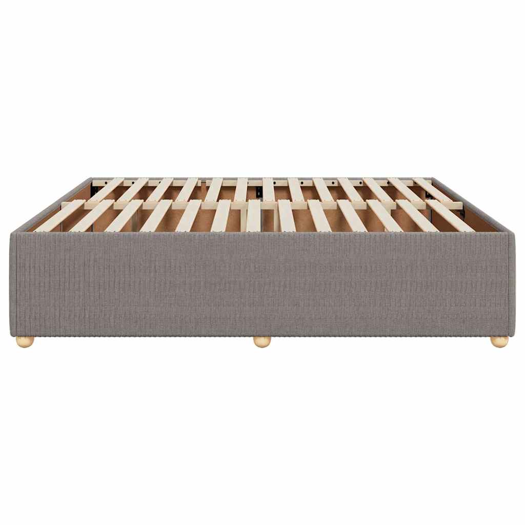 Σκελετός Κρεβατιού Χωρίς Στρώμα Taupe 200x200 εκ.Υφασμάτινο