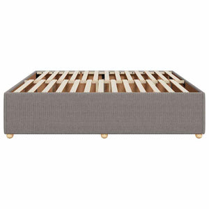 Σκελετός Κρεβατιού Χωρίς Στρώμα Taupe 200x200 εκ.Υφασμάτινο