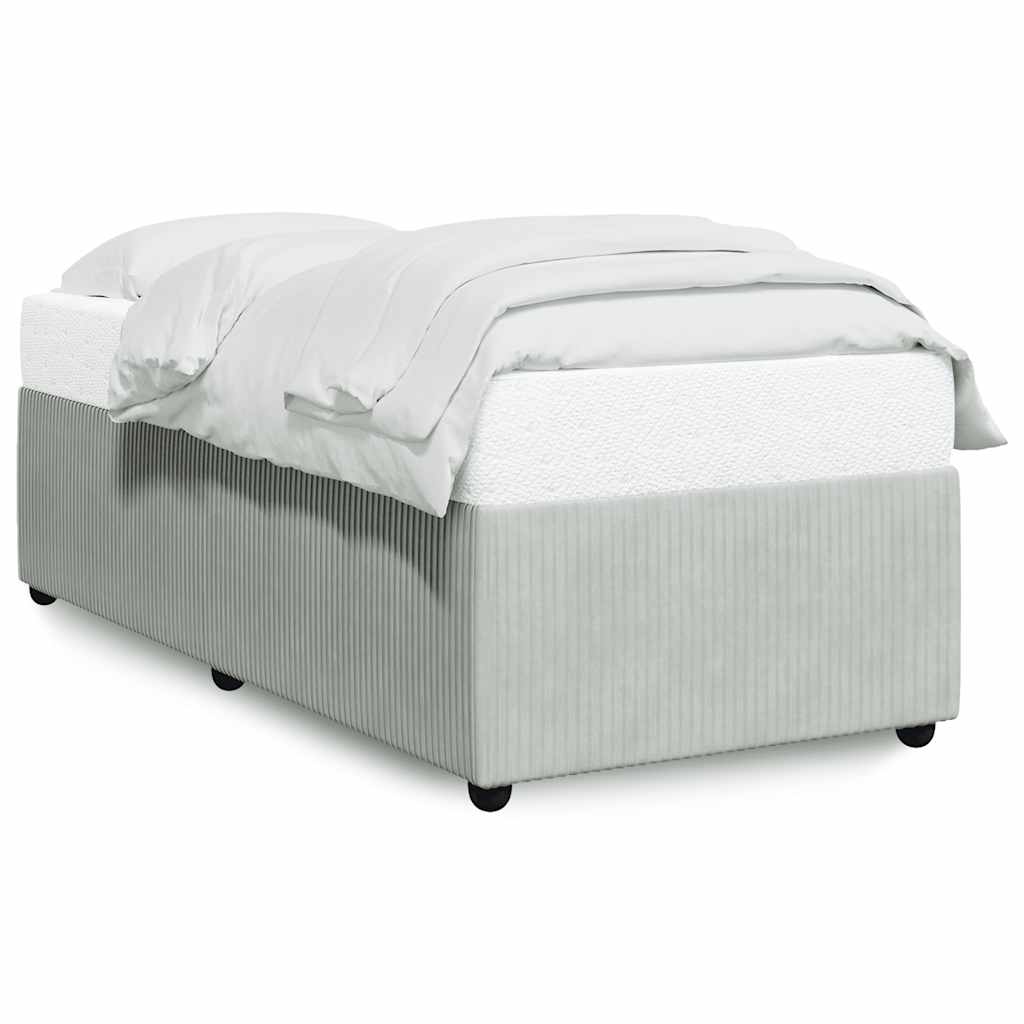 Σκελετός Κρεβατιού Χωρίς Στρώμα Αν. Γκρι 80x200 εκ. Βελούδινο - Pakobazaar