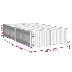 Πλαίσιο Κρεβατιού χωρίς στρώμα Πράσινο 120x190εκ. Βελούδινο