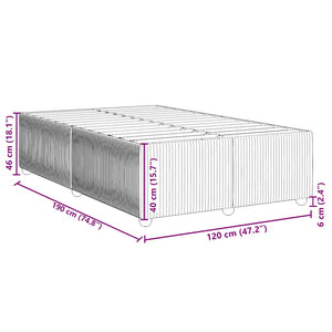 Πλαίσιο Κρεβατιού χωρίς στρώμα Ροζ 120x190 εκ. Βελούδινο