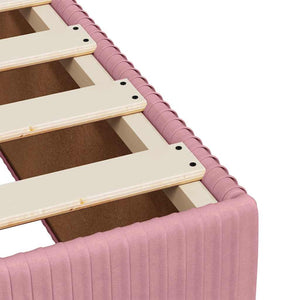 Πλαίσιο Κρεβατιού Ροζ 160x200 εκ. Βελούδινο