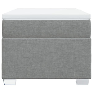 Κρεβάτι Boxspring με Στρώμα Ανοιχτό Γκρι 80x200 εκ. Υφασμάτινο - Pakobazaar