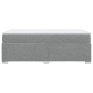 Κρεβάτι Boxspring με Στρώμα Ανοιχτό Γκρι 80x200 εκ. Υφασμάτινο - Pakobazaar