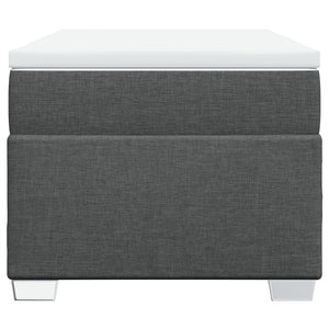 Κρεβάτι Boxspring με Στρώμα Σκούρο Γκρι 80x200 εκ. Υφασμάτινο - Pakobazaar