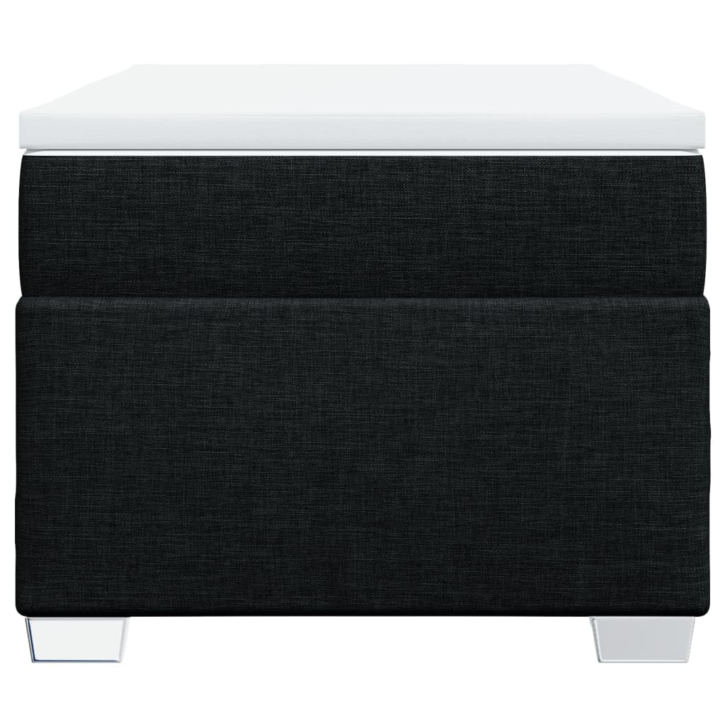 Κρεβάτι Boxspring με Στρώμα Μαύρο 80 x 200 εκ. Υφασμάτινο - Pakobazaar