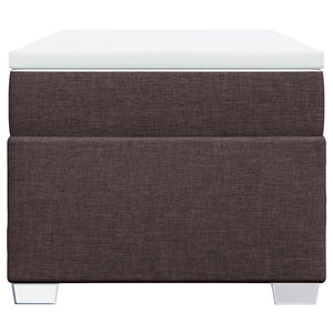 Κρεβάτι Boxspring με Στρώμα Σκούρο Καφέ 80x200 εκ. Υφασμάτινο