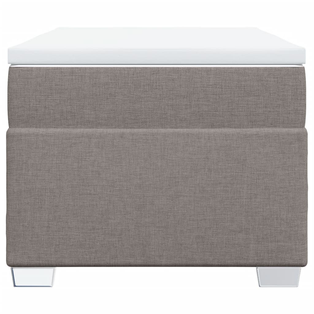 Κρεβάτι Boxspring με Στρώμα Taupe 80x200 εκ. Υφασμάτινο - Pakobazaar
