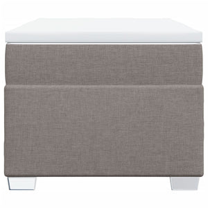 Κρεβάτι Boxspring με Στρώμα Taupe 80x200 εκ. Υφασμάτινο - Pakobazaar